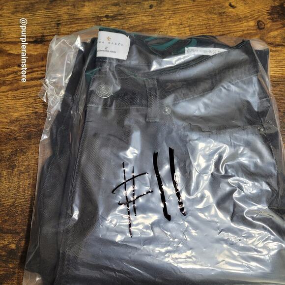 True Craft Jeans Size 2 Curvy High Rise Straight Black Wash Stretch Denim - Picture 11 of 11